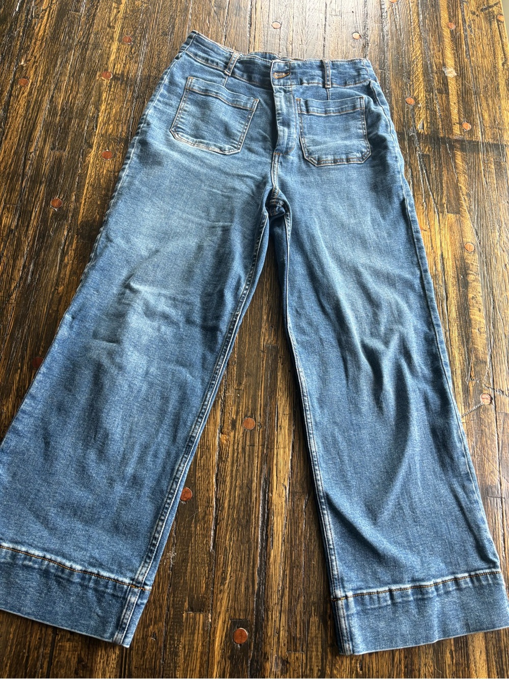 bagatelle Wide-Leg Jeans in Blue Denim